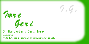 imre geri business card